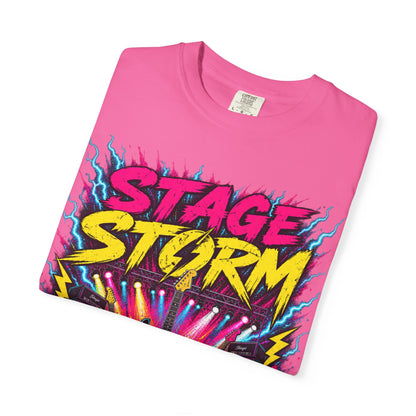 Stage Storm Rock Band T-Shirt — "Stage Storm" Guitar Concert Graphic Tee