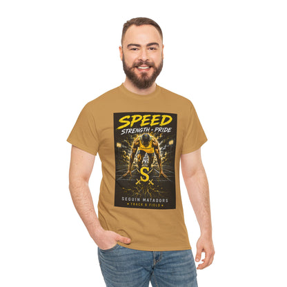 Speed Strength Pride Tee — Seguin Matadors Football Graphic T-Shirt