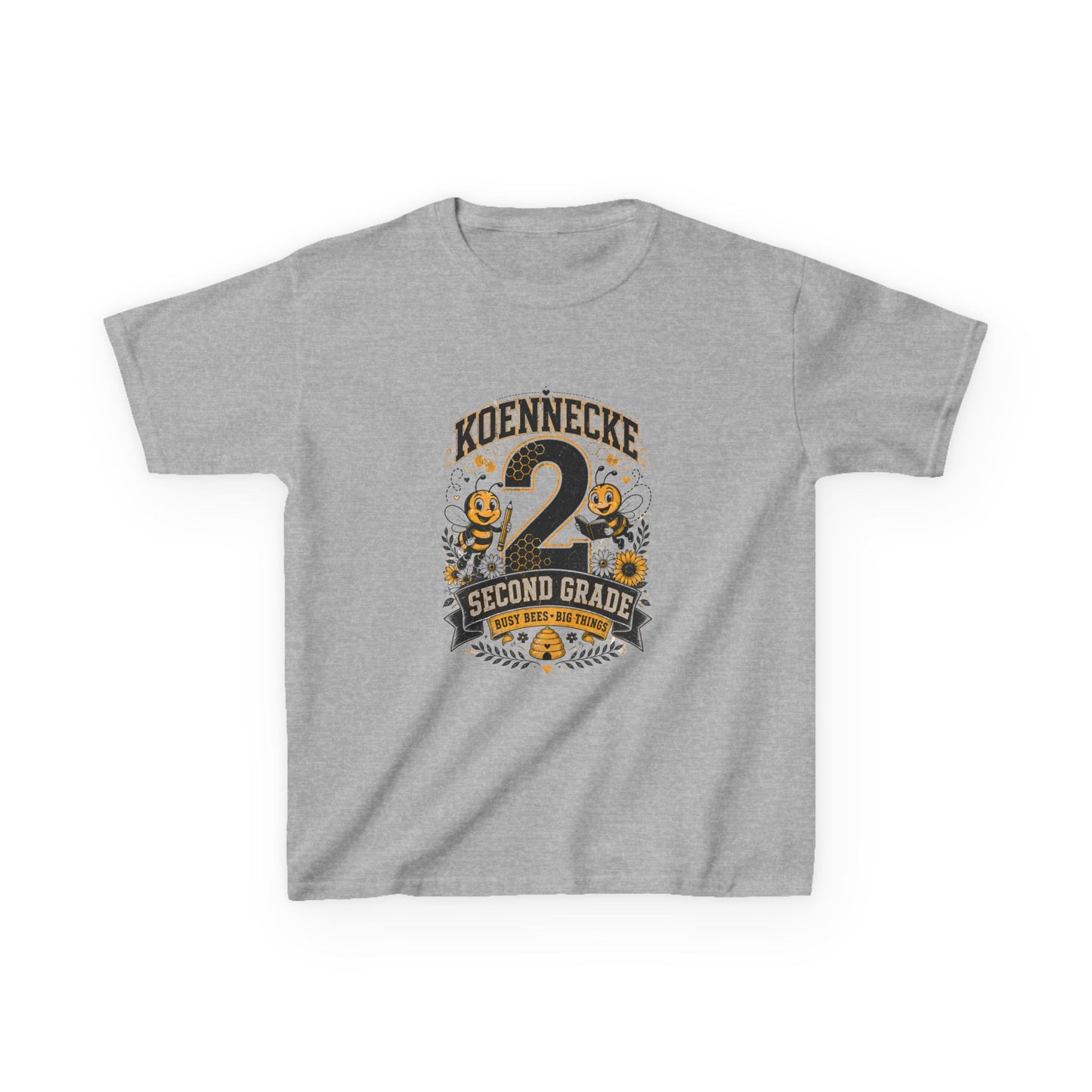 Koennecke 2 Second Grade Kids T-Shirt — Personalized Back-to-School Tee