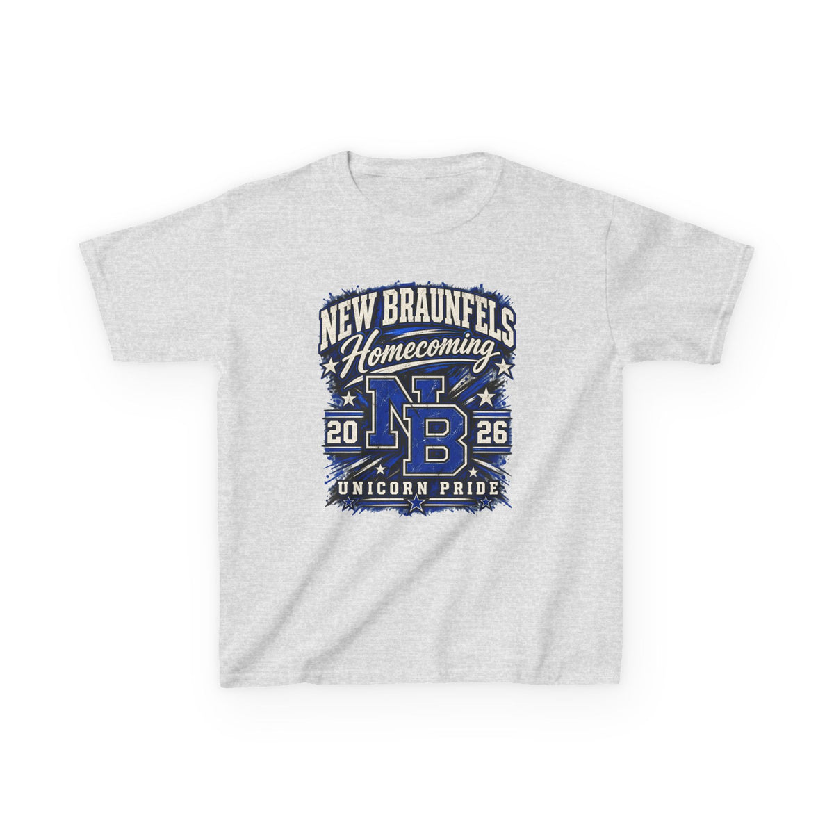 New Braunfels Homecoming 2026 Kids T‑Shirt — NB Unicorn Pride School Spirit Tee
