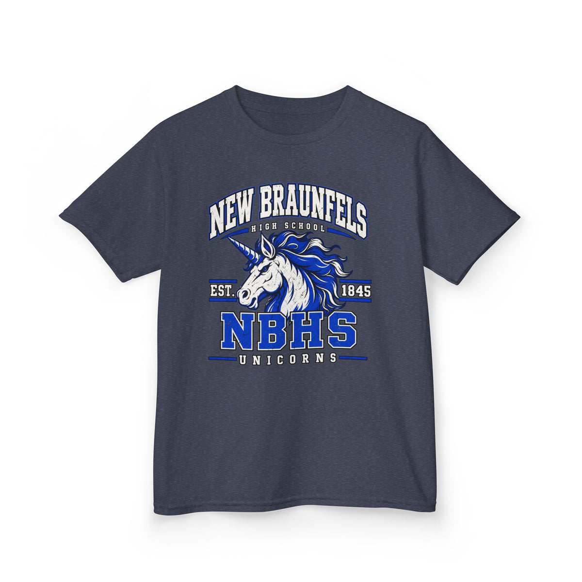 New Braunfels NBHS Unicorn Kids T‑Shirt — School Spirit Tee