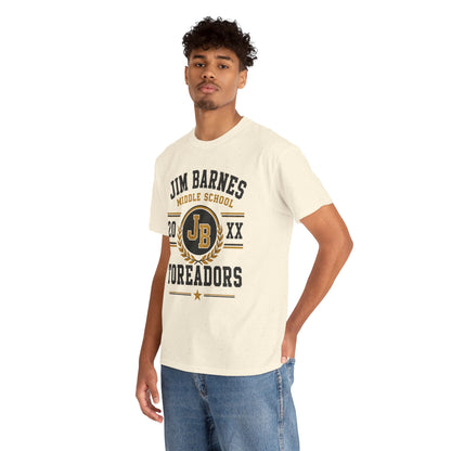 Jim Barnes Middle School Toreadors T-Shirt — School Spirit Tee with JB Crest