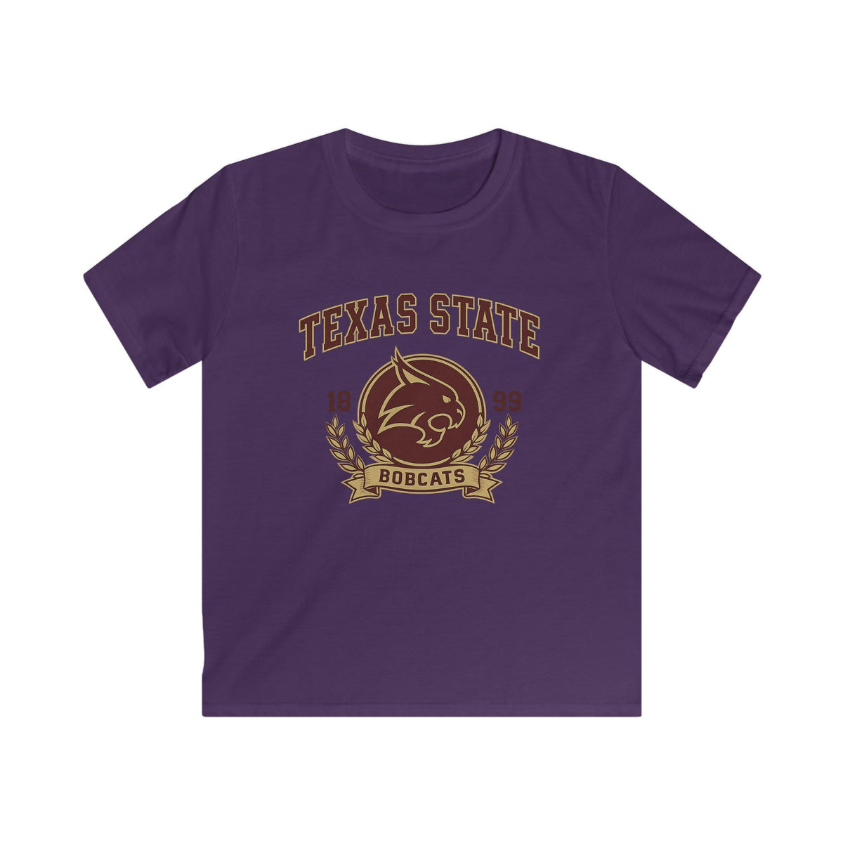 Texas State Bobcats Kids T-Shirt — Retro 1899 College Mascot Tee