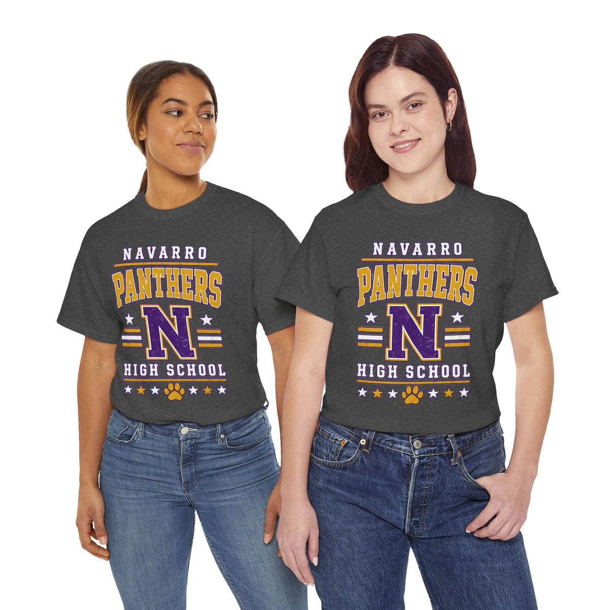 Navarro Panthers High School Tee — Retro Letterman N Design