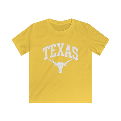 Kids Texas Longhorns Graphic Tee — Vintage Sports School Spirit Shirt