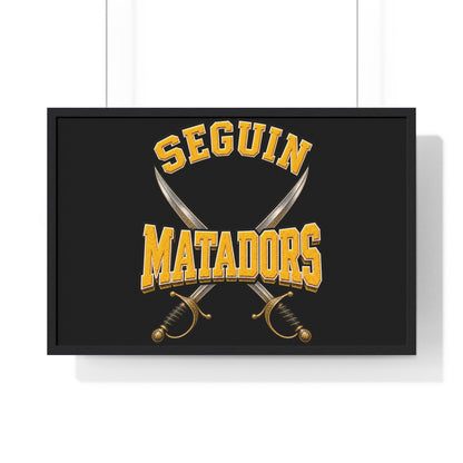 Seguin Matadors Horizontal Framed Poster-Sublimation