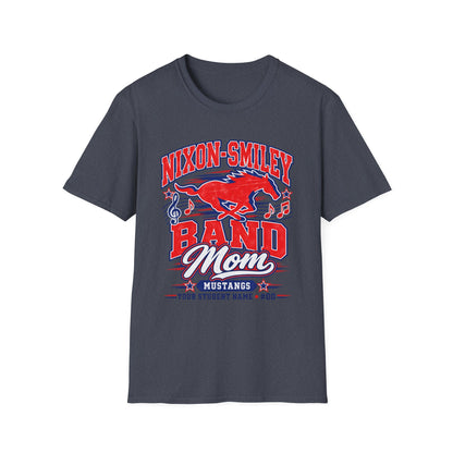 Mustangs Band Mom T-Shirt — Nixon-Smiley Band Support Tee