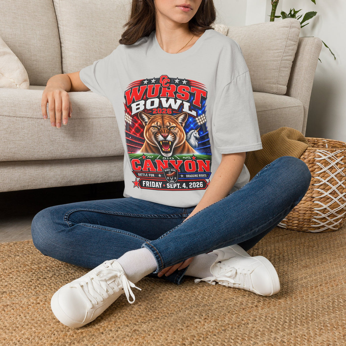 Wurst Bowl 2026 T-Shirt — Canyon Football Game Day Tee