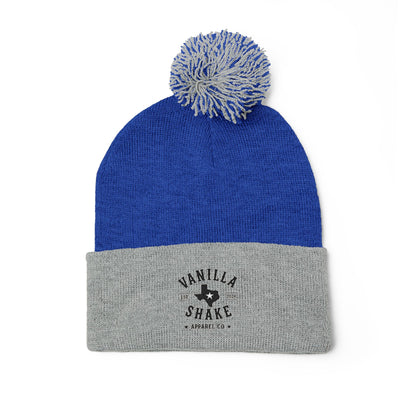 Pom-Pom Knit Cap (Embroidery)