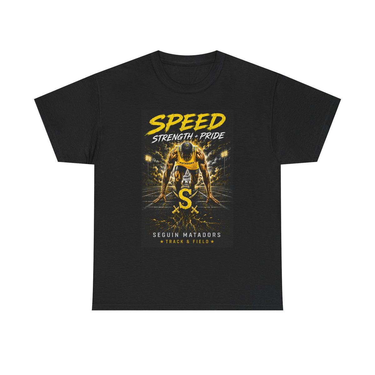 Speed Strength Pride Tee — Seguin Matadors Football Graphic T-Shirt