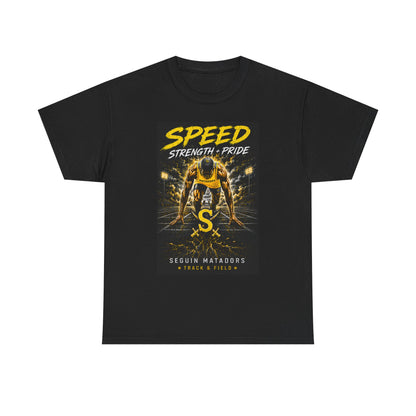 Speed Strength Pride Tee — Seguin Matadors Football Graphic T-Shirt