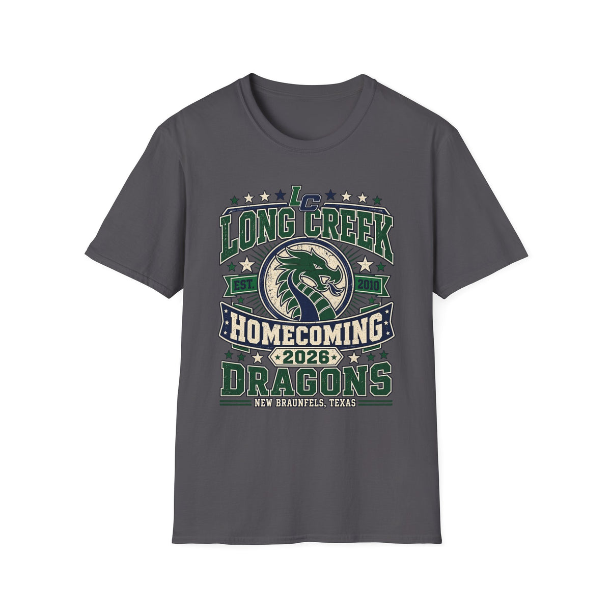 Long Creek Dragons Homecoming T-Shirt — School Spirit Tee (Est. 2020)