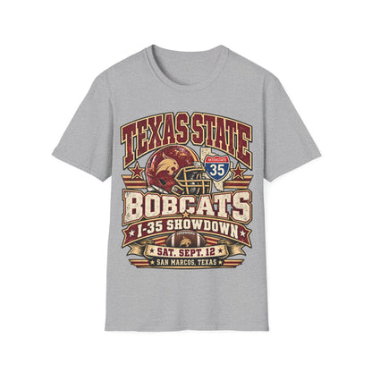 Texas State Bobcats Football T‑Shirt – I‑35 Showdown Game Day Tee