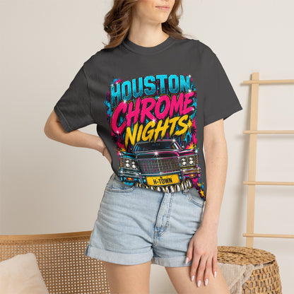 Houston Chrome Nights T-Shirt — Texas Night Ride Classic Car Tee