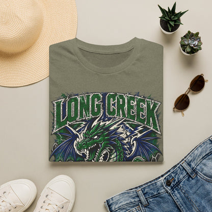 Long Creek Dragons T-Shirt — Vintage Green Dragon School Spirit Tee