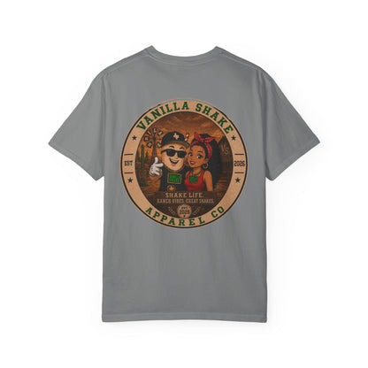 Mr. & Mrs. Shake Logo 2 - Unisex Garment-Dyed T-shirt