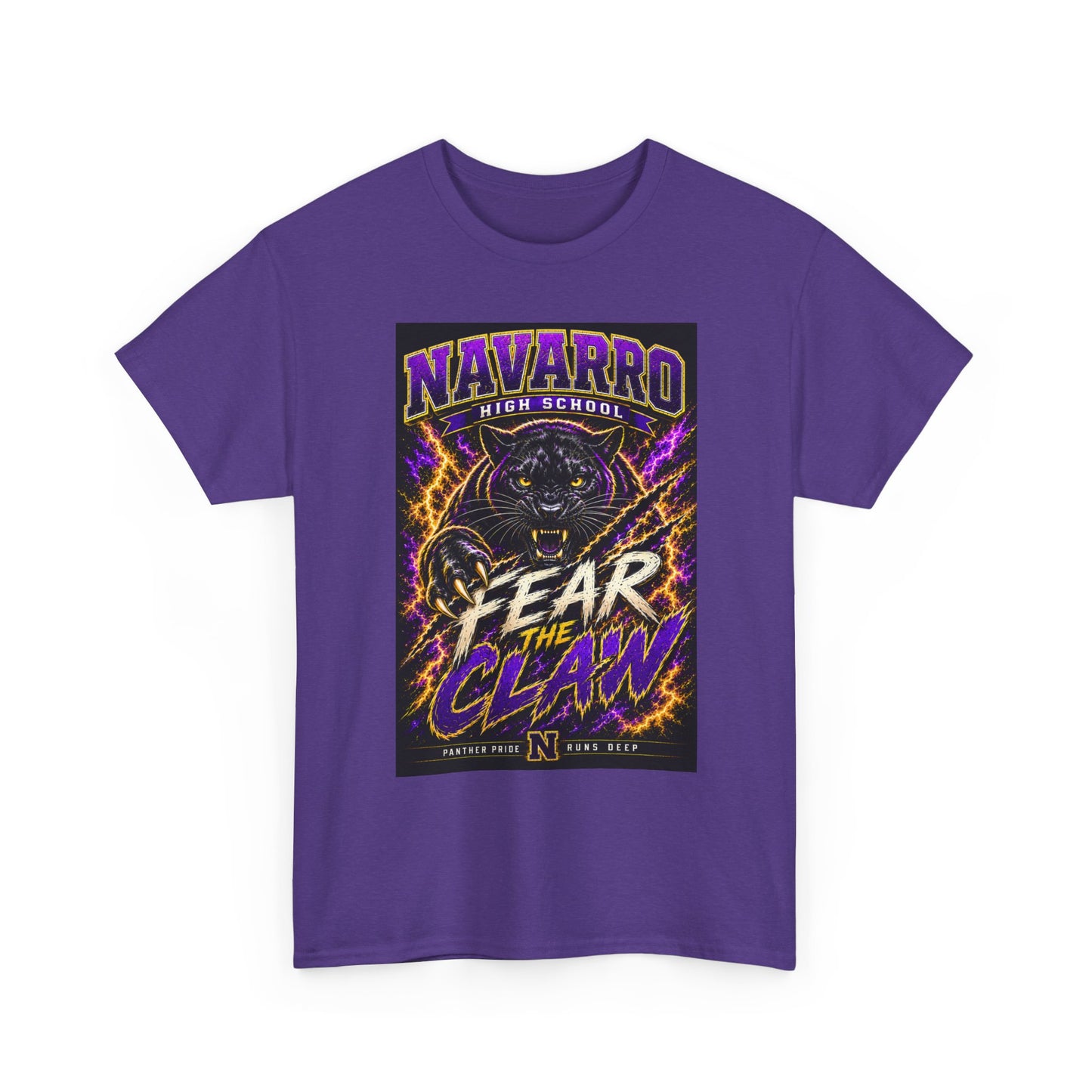 Navarro High "Fear the Claw" Panther Tee — School Spirit Football Shirt