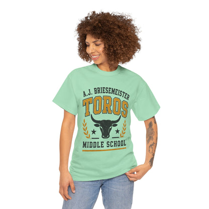 Toros Middle School Tee — A.J. Briesemeister School Spirit T-Shirt