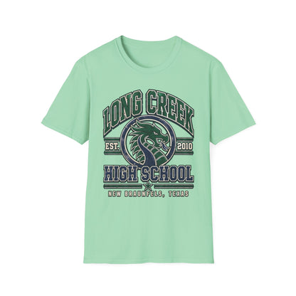 Long Creek High School Mascot T-Shirt — School Spirit Dragon Tee (Established 2010)