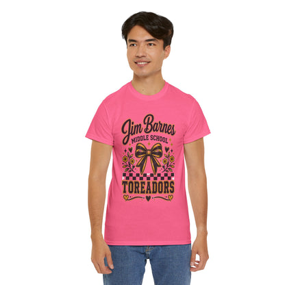 Jim Barnes Middle School Toreadors T-Shirt — School Spirit Cheer Tee