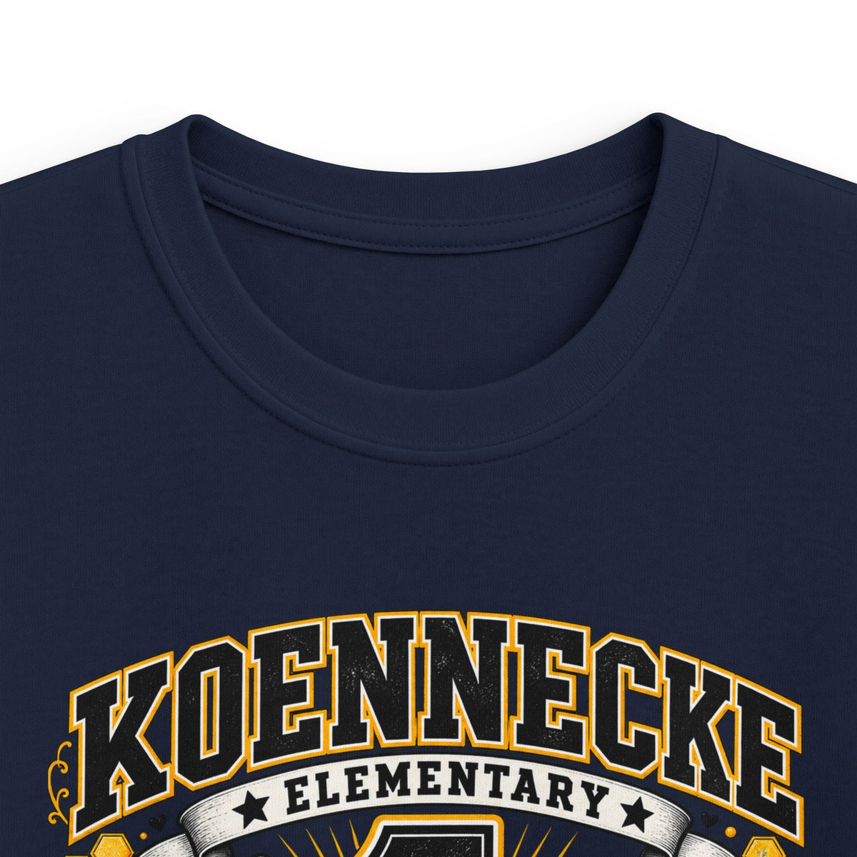 First Grade Kids Tee — 'Koennecke Elementary' Back-to-School Bee Design