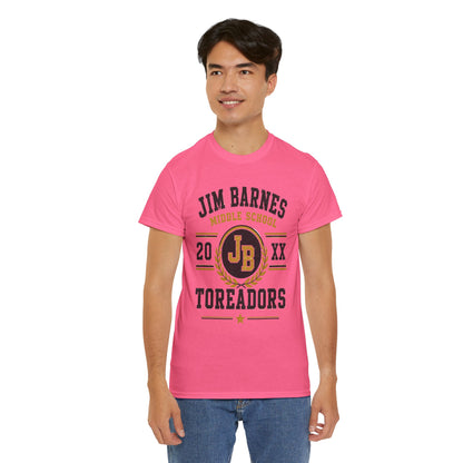 Jim Barnes Middle School Toreadors T-Shirt — School Spirit Tee with JB Crest