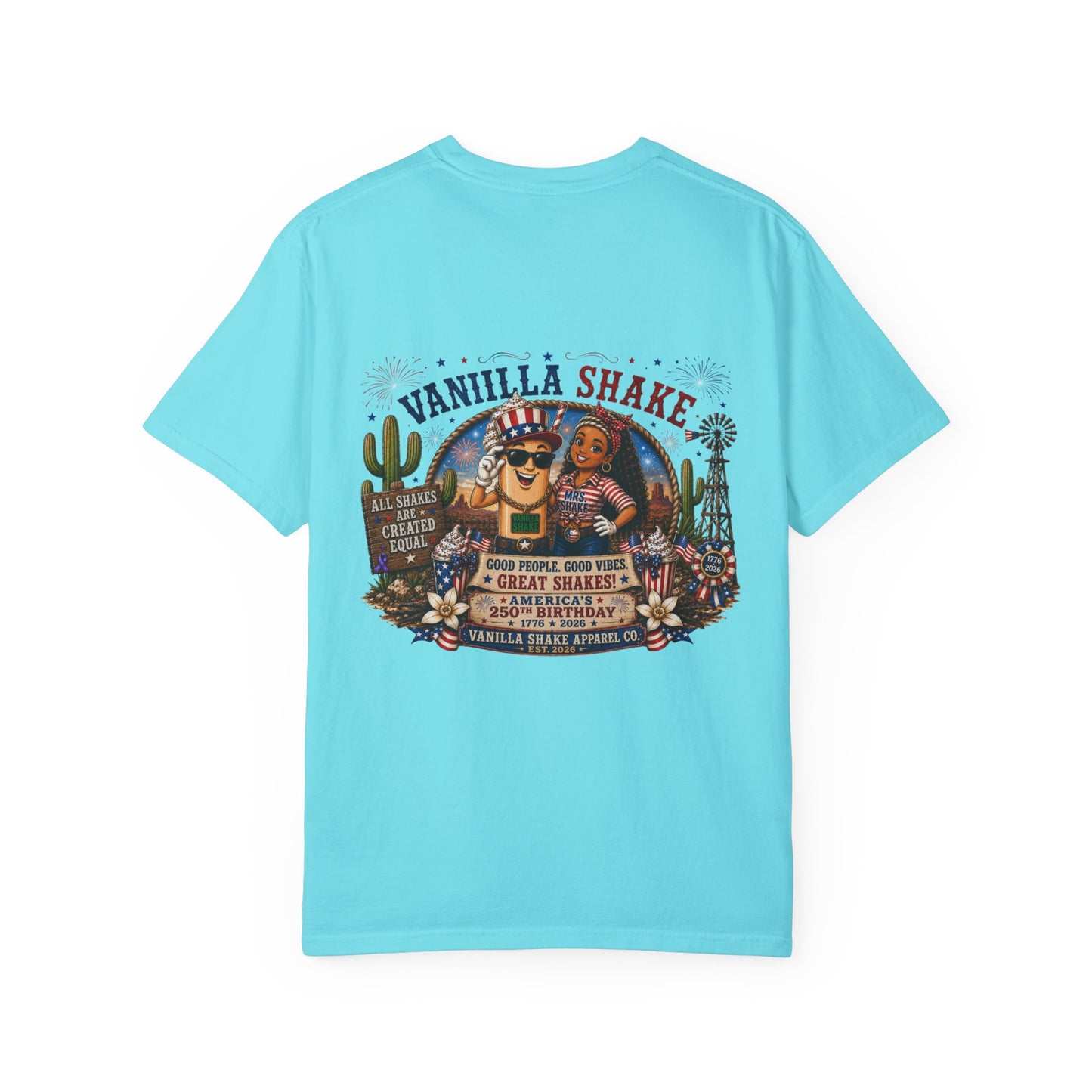 Mr. & Mrs. Shake 4th of July Unisex Garment-Dyed T-shirt