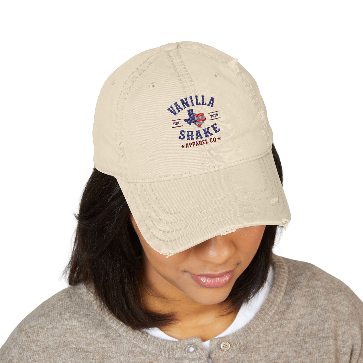 Distressed Dad Hat (Embroidery)