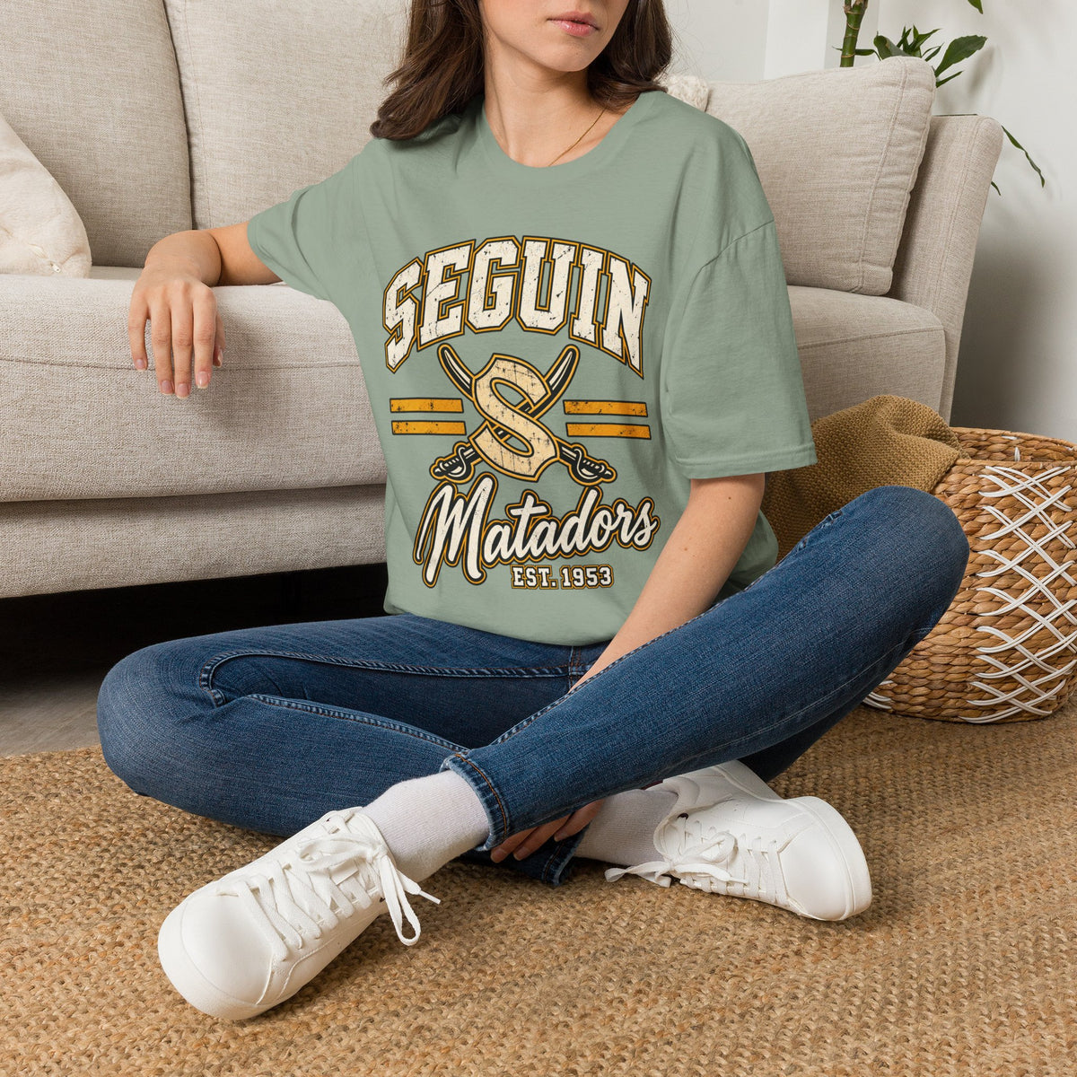 Seguin Matadors Vintage T-Shirt — School Spirit Baseball Design