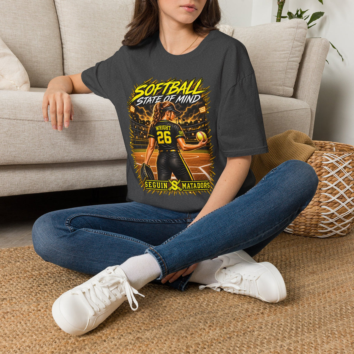 Custom Seguin Matador Softball Player Tee | Personalized Name & Jersey Number