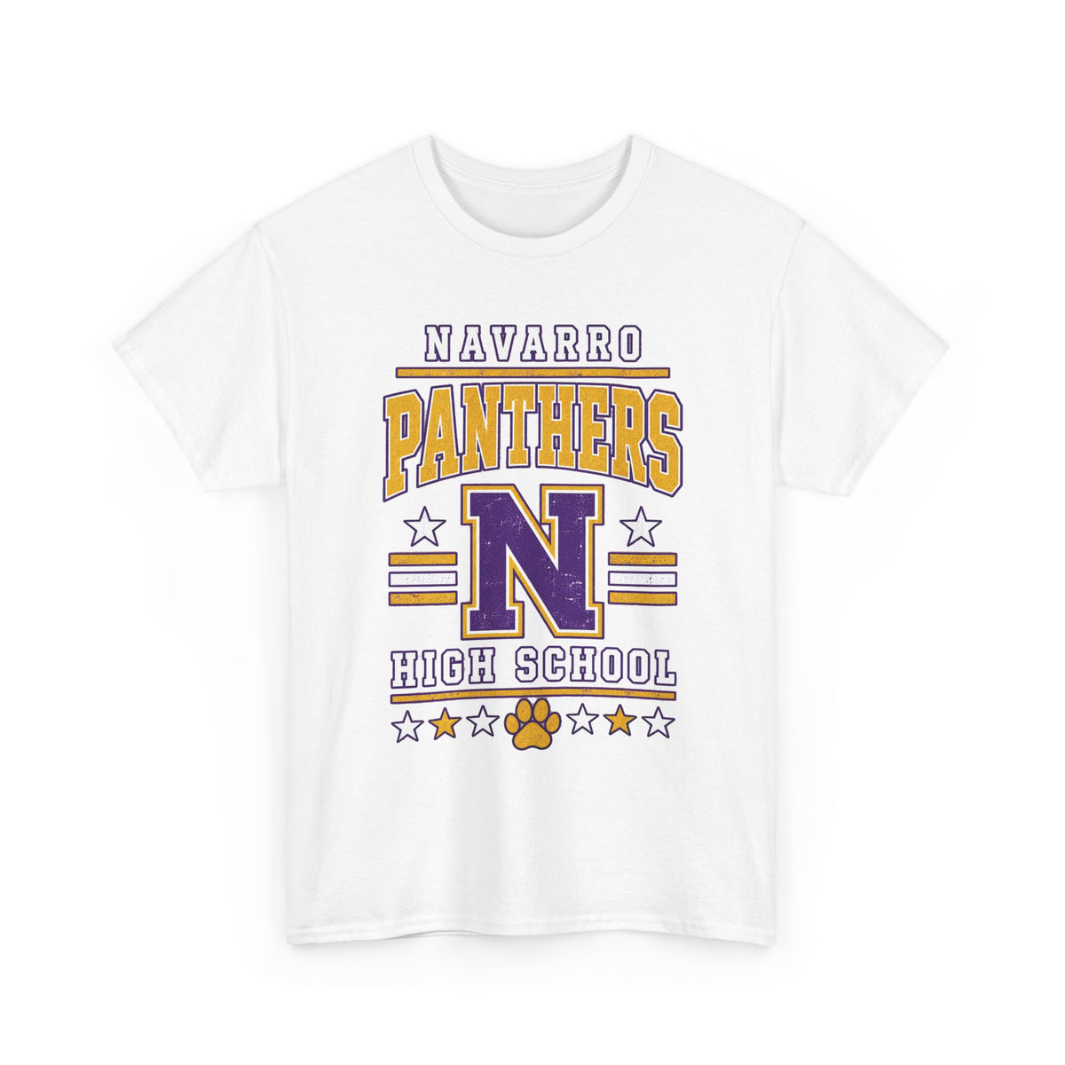 Navarro Panthers High School Tee — Retro Letterman N Design