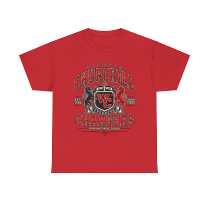 Churchill Chargers School Spirit T-Shirt — WC Logo & Mascot Tee