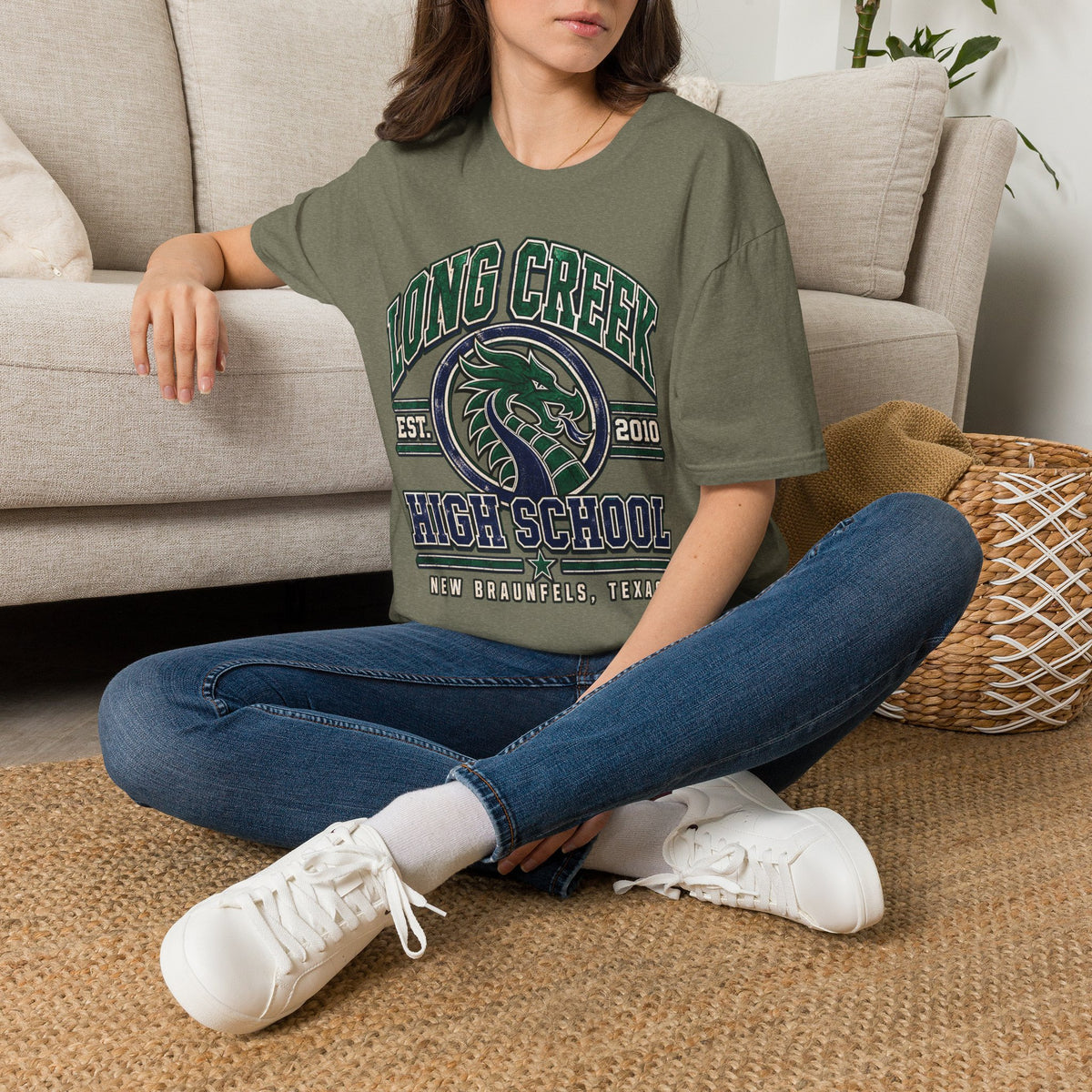 Long Creek High School Mascot T-Shirt — School Spirit Dragon Tee (Established 2010)