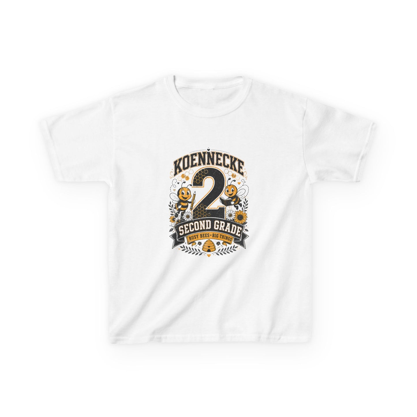 Koennecke 2 Second Grade Kids T-Shirt — Personalized Back-to-School Tee