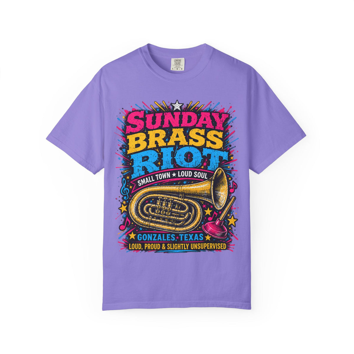 Sunday Brass Riot T‑Shirt — Gonzales Texas Band Tee