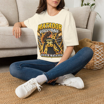 Custom Seguin Matador Volleyball Player Tee | Personalized Name & Jersey Number