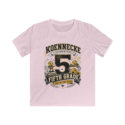 Fifth Grade Kids Tee - 'Koennecke Elementary Top of the Hive' School Spirit Shirt