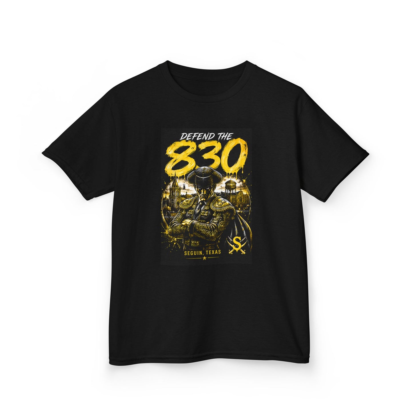 Kids Tee — "Defend the 830" Skull Graphic Youth T‑Shirt