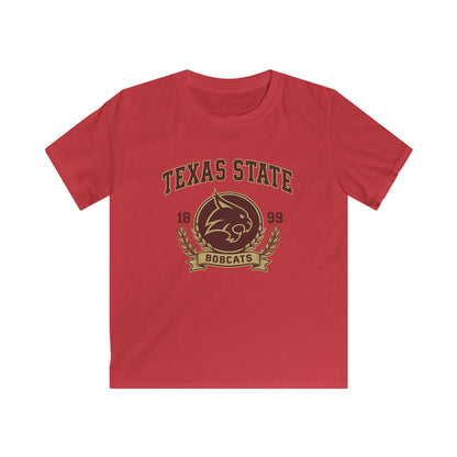 Texas State Bobcats Kids T-Shirt — Retro 1899 College Mascot Tee