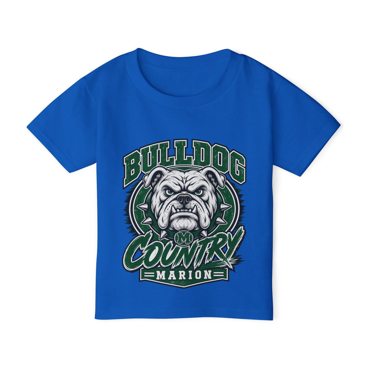 Bulldog Country Toddler T-Shirt — Marion Bulldogs Personalized Number (e.g., Jordan 74)