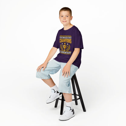 Koennecke Champions Elementary Kids T-Shirt — School Spirit Trophy Design