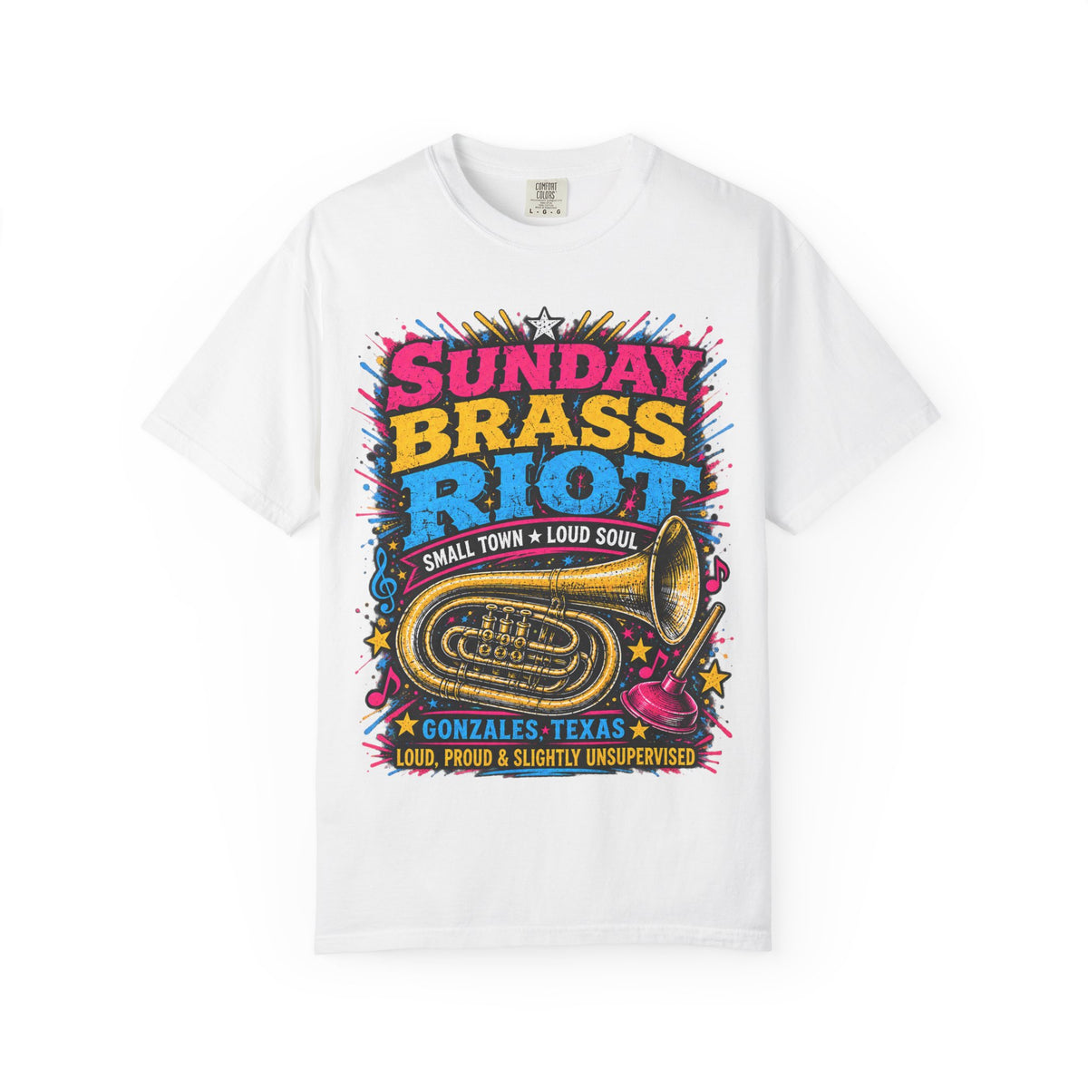 Sunday Brass Riot T‑Shirt — Gonzales Texas Band Tee