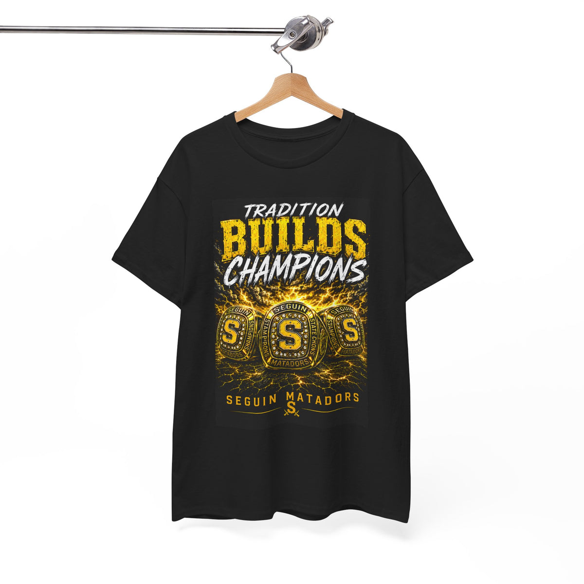 Tradition Builds Champions Tee — Seguin Matadors School Spirit T-Shirt