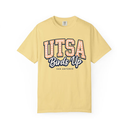 UTSA Birds Up T-Shirt — San Antonio Orange Garment-Dyed Tee
