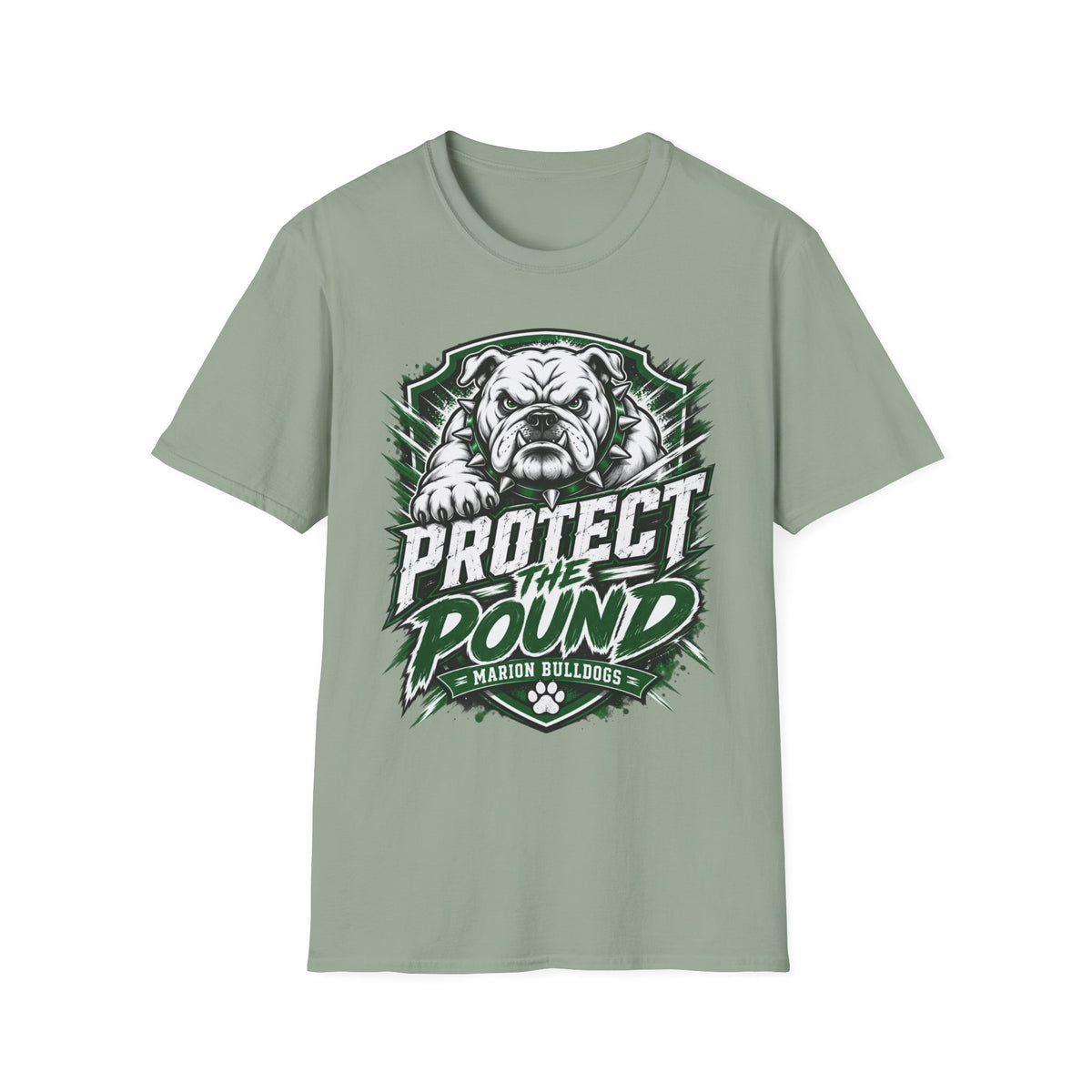 Protect the Pound Bulldog T-Shirt — Fierce Mascot Tee for Fans & Players