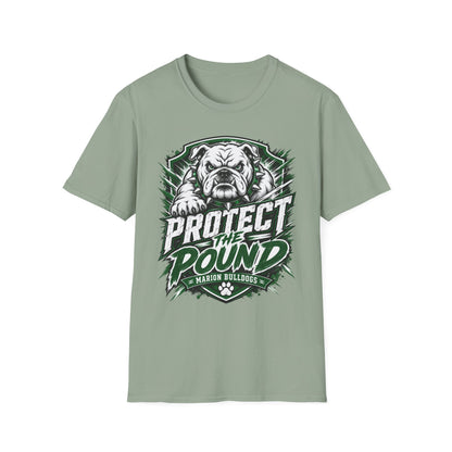 Protect the Pound Bulldog T-Shirt — Fierce Mascot Tee for Fans & Players