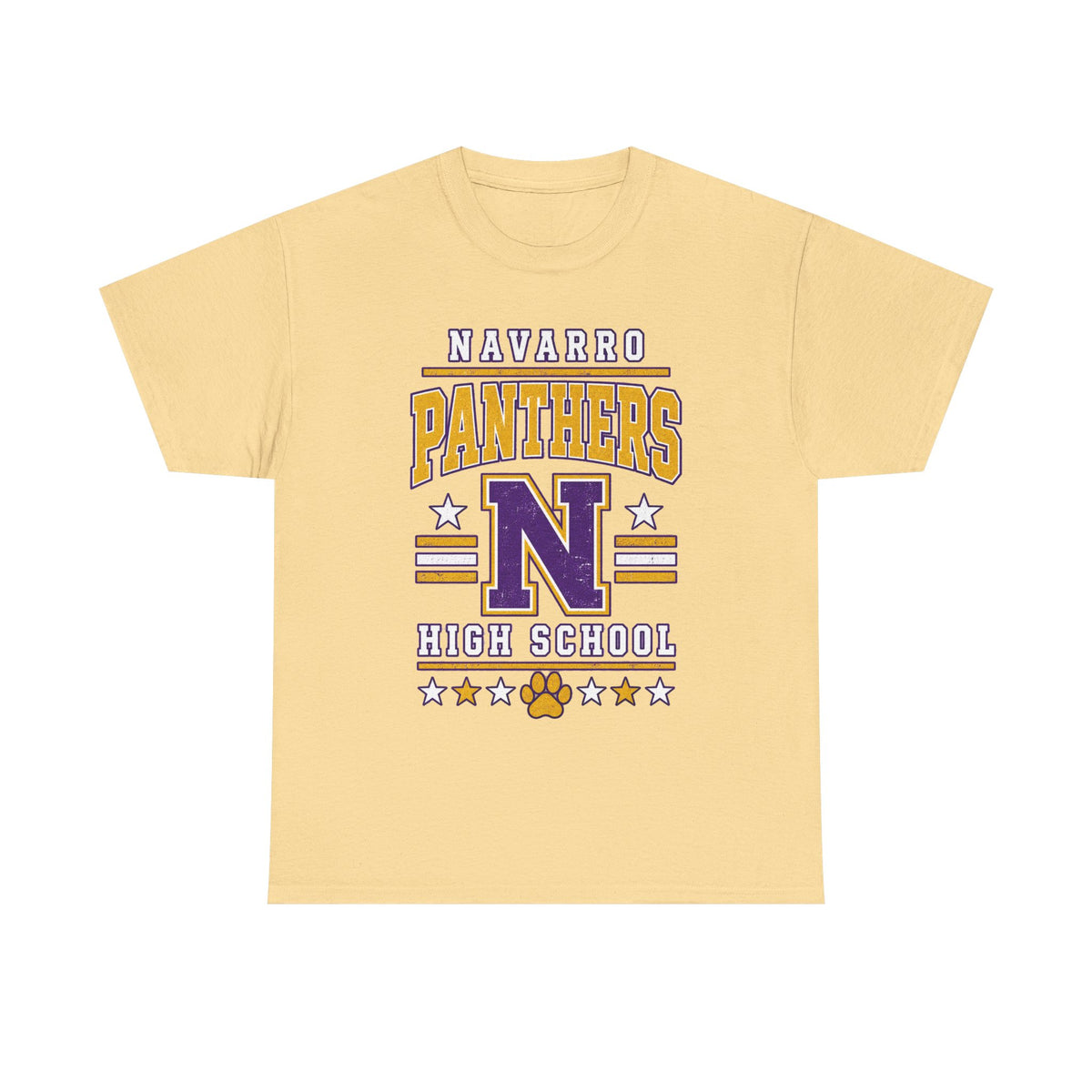 Navarro Panthers High School Tee — Retro Letterman N Design