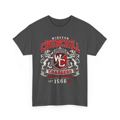 Churchill Chargers Vintage Crest T-Shirt — Winston Churchill 1966 School Spirit Tee