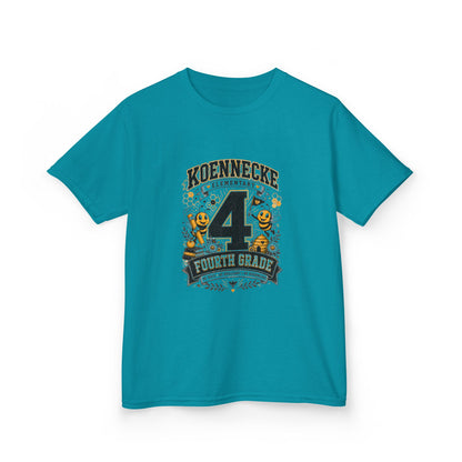 4th Grade Kids T-Shirt – "Koennecke Celebrates 4th Grade" Back-to-School Shirt