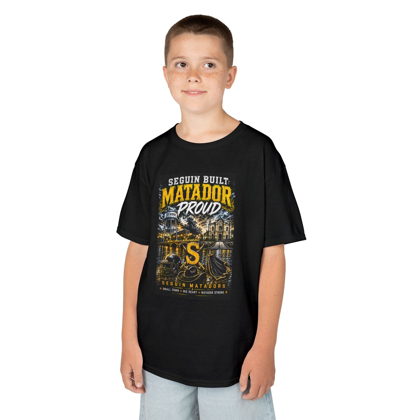 Kids T-Shirt — Seguin Built Matador Proud School Spirit Tee